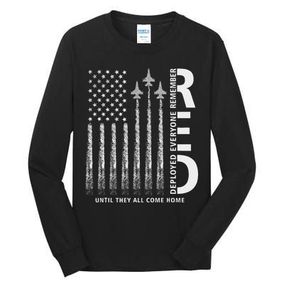 Red Friday Remember Everyone Deployed Military American Flag Tall Long Sleeve T-Shirt
