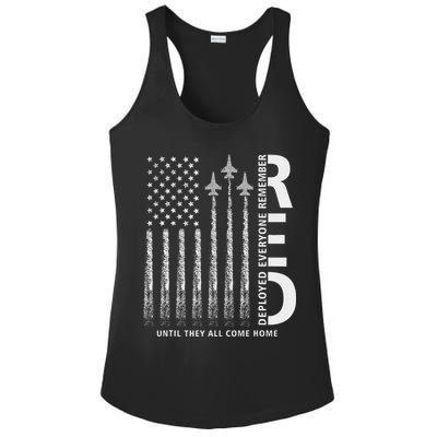 Red Friday Remember Everyone Deployed Military American Flag Ladies PosiCharge Competitor Racerback Tank