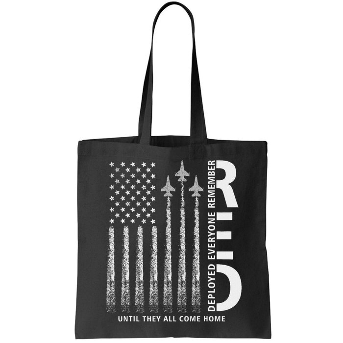 Red Friday Remember Everyone Deployed Military American Flag Bag