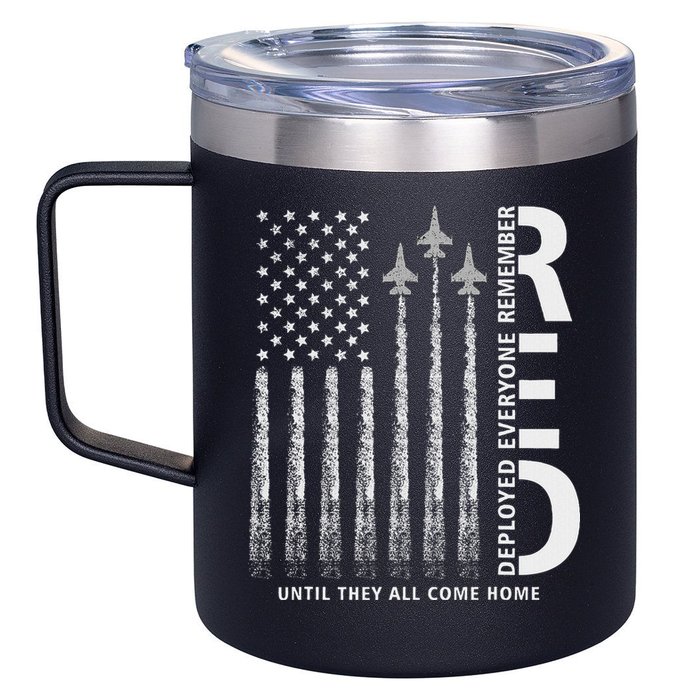 Red Friday Remember Everyone Deployed Military American Flag 12oz Stainless Steel Coffee Mug