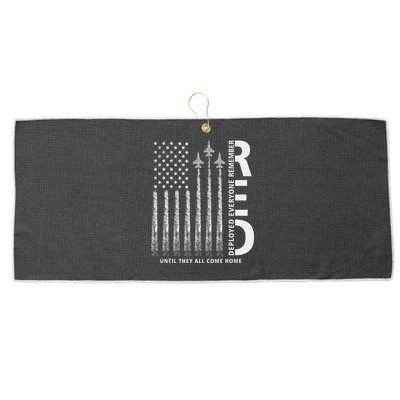 Red Friday Remember Everyone Deployed Military American Flag Large Microfiber Waffle Golf Towel