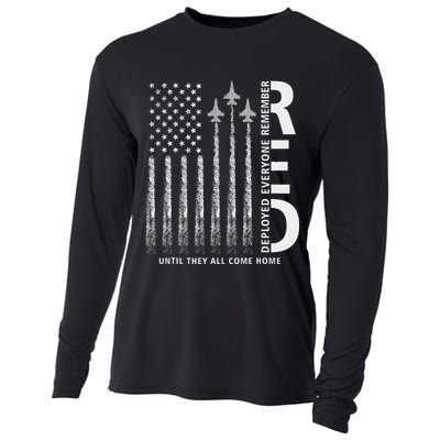 Red Friday Remember Everyone Deployed Military American Flag Cooling Performance Long Sleeve Crew