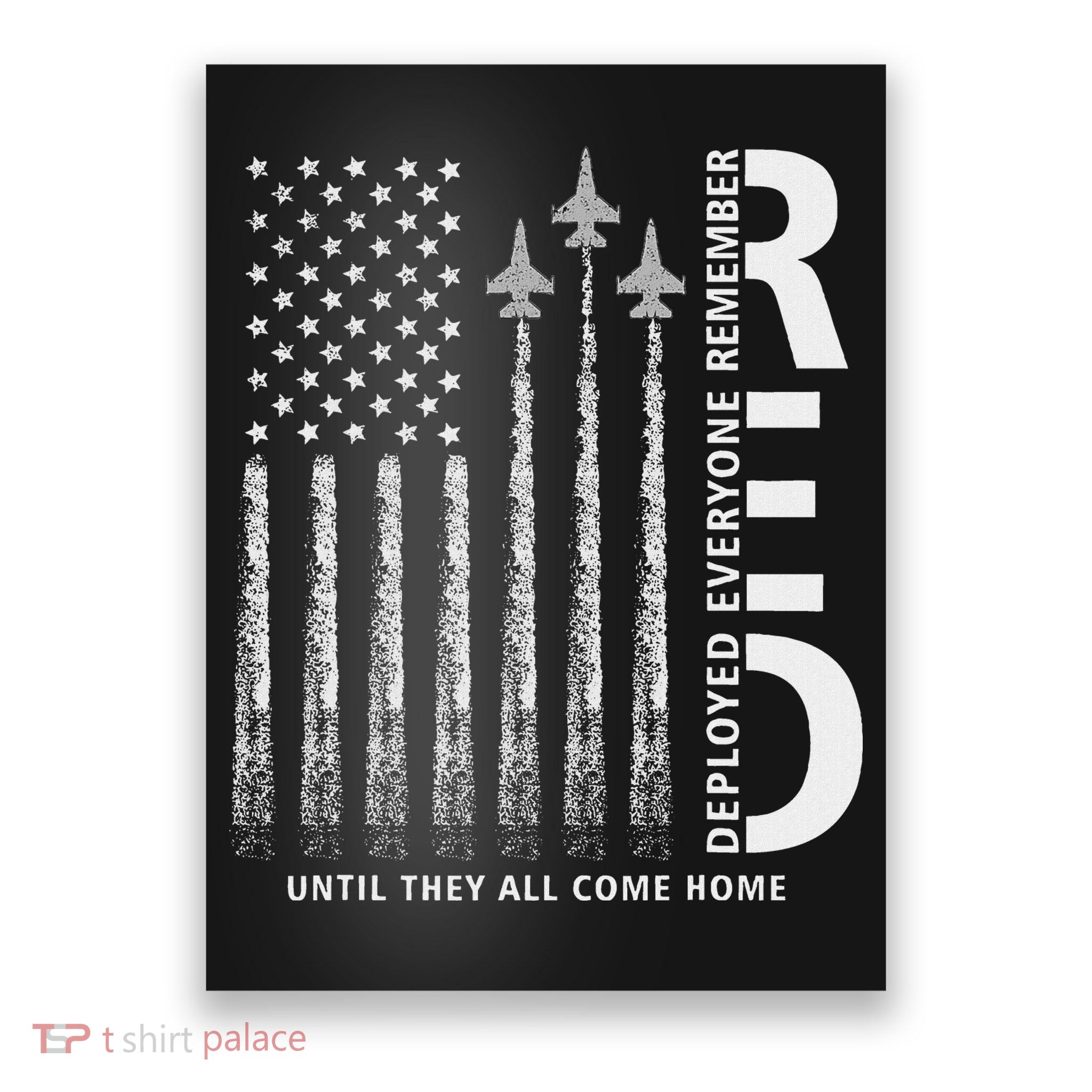 Red Friday Remember Everyone Deployed Military American Flag Poster