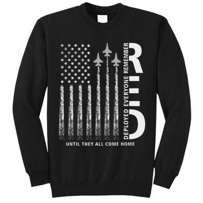 Red Friday Remember Everyone Deployed Military American Flag Tall Sweatshirt