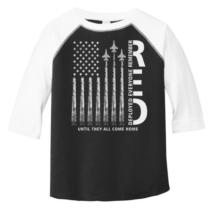 Red Friday Remember Everyone Deployed Military American Flag Toddler Fine Jersey T-Shirt