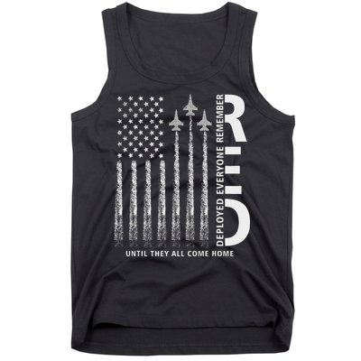 Red Friday Remember Everyone Deployed Military American Flag Tank Top