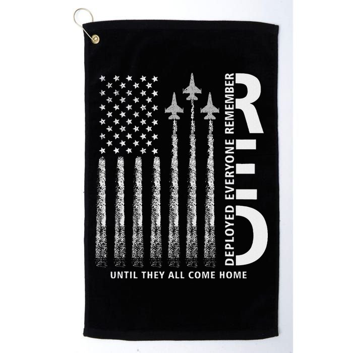 Red Friday Remember Everyone Deployed Military American Flag Golf Towel