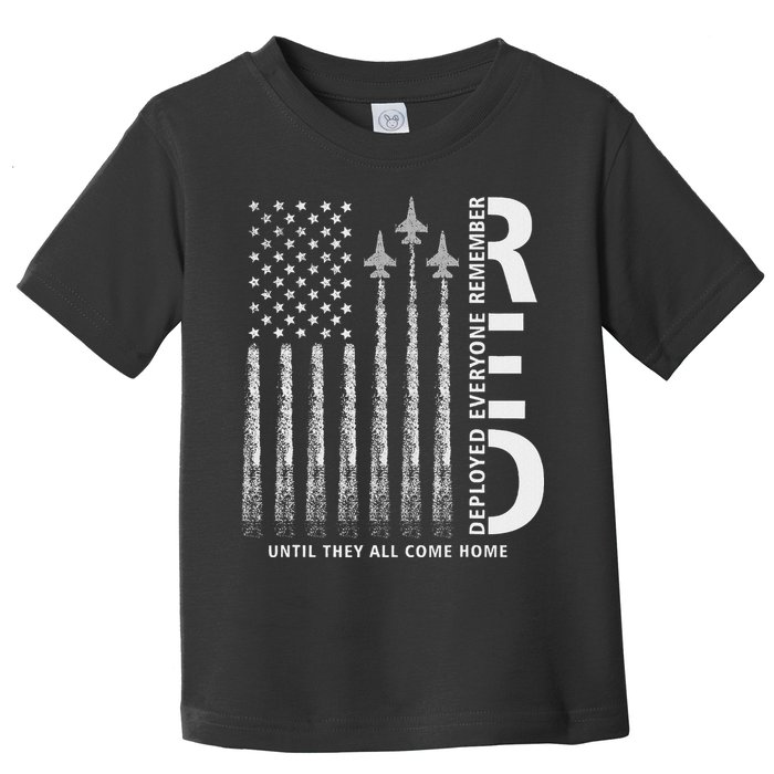 Red Friday Remember Everyone Deployed Military American Flag Toddler T-Shirt