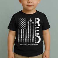 Red Friday Remember Everyone Deployed Military American Flag Toddler T-Shirt