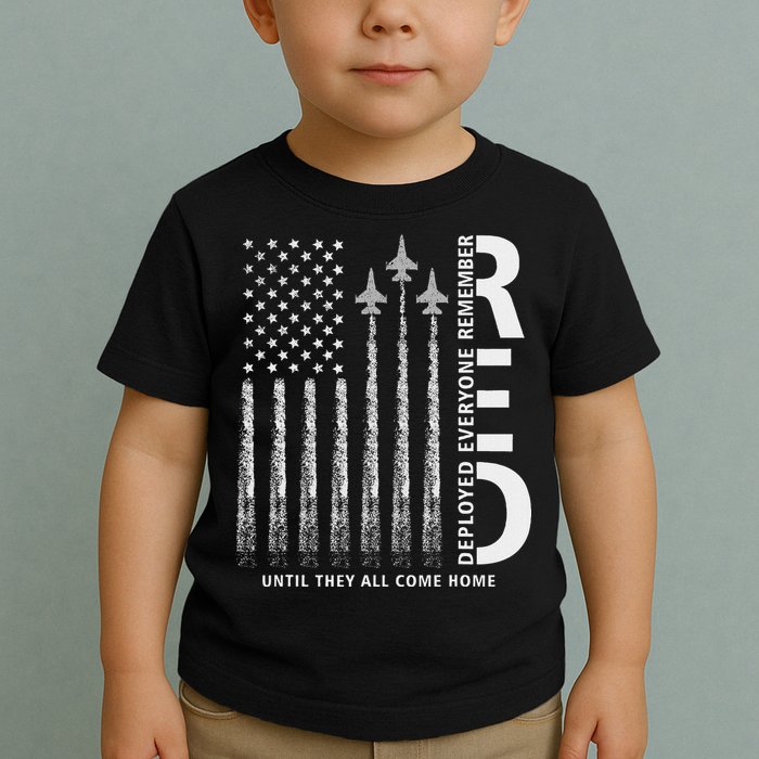 Red Friday Remember Everyone Deployed Military American Flag Toddler T-Shirt