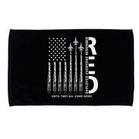 Red Friday Remember Everyone Deployed Military American Flag Microfiber Hand Towel
