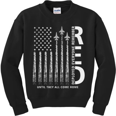Red Friday Remember Everyone Deployed Military American Flag Kids Sweatshirt