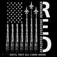 Red Friday Remember Everyone Deployed Military American Flag Zip Tote Bag