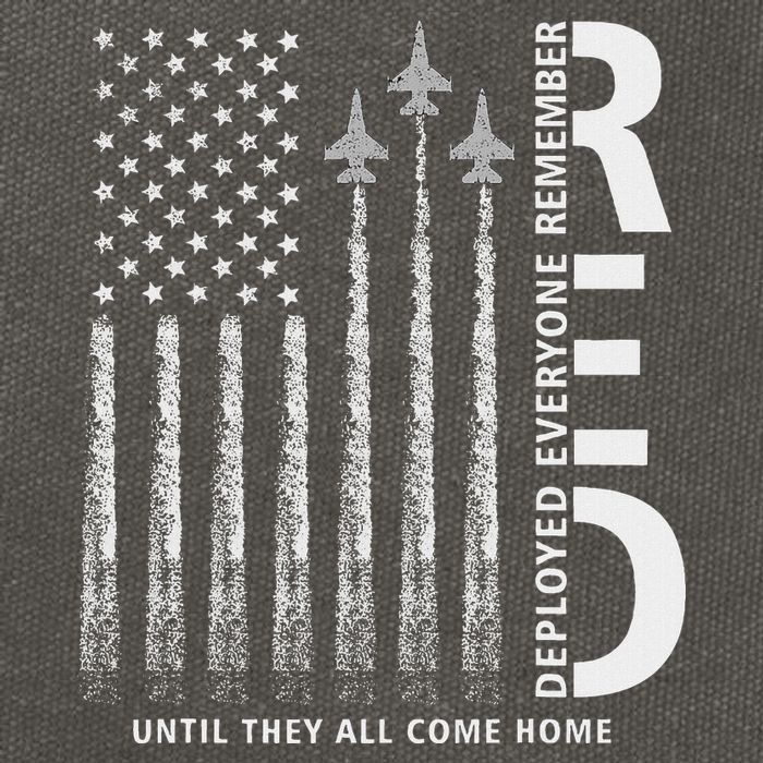 Red Friday Remember Everyone Deployed Military American Flag Cotton Canvas Backpack