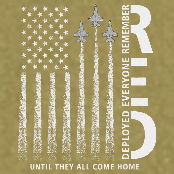 Red Friday Remember Everyone Deployed Military American Flag Garment-Dyed Women's Muscle Tee