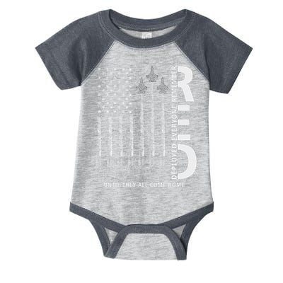 Red Friday Remember Everyone Deployed Military American Flag Infant Baby Jersey Bodysuit