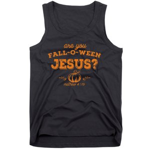 Retro Fall Religious Bible Matthew Are You Fall O Ween Jesus Tank Top