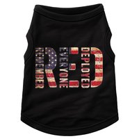 Red Fridays Remember Everyone Deployed American Flag Doggie Tank