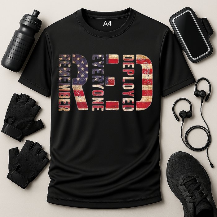 Red Fridays Remember Everyone Deployed American Flag Performance Shirt