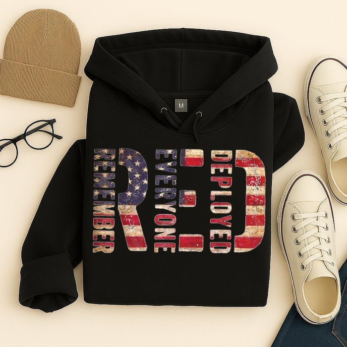 Red Fridays Remember Everyone Deployed American Flag Hoodie