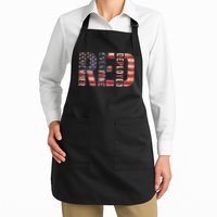 Red Fridays Remember Everyone Deployed American Flag Apron