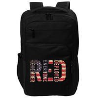 Red Fridays Remember Everyone Deployed American Flag Impact Tech Backpack