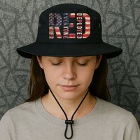 Red Fridays Remember Everyone Deployed American Flag Bucket Hat