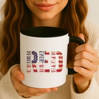 Red Fridays Remember Everyone Deployed American Flag Mug