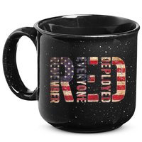 Red Fridays Remember Everyone Deployed American Flag 15oz Campfire Ceramic Mug
