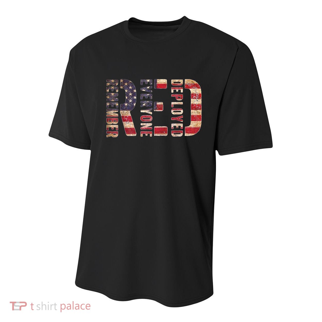 Red Fridays Remember Everyone Deployed American Flag Youth Performance Sprint T-Shirt