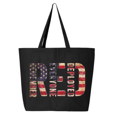 Red Fridays Remember Everyone Deployed American Flag 25L Jumbo Tote