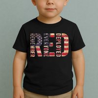 Red Fridays Remember Everyone Deployed American Flag Toddler T-Shirt