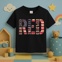 Red Fridays Remember Everyone Deployed American Flag Toddler T-Shirt