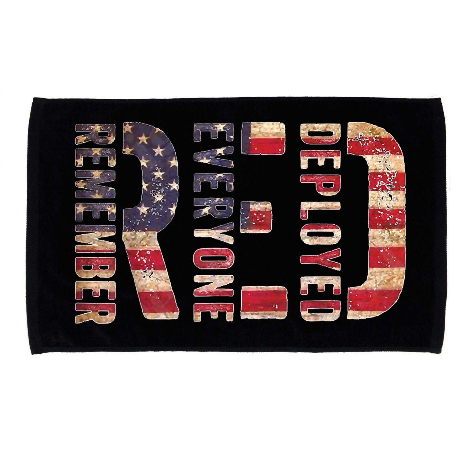 Red Fridays Remember Everyone Deployed American Flag Microfiber Hand Towel