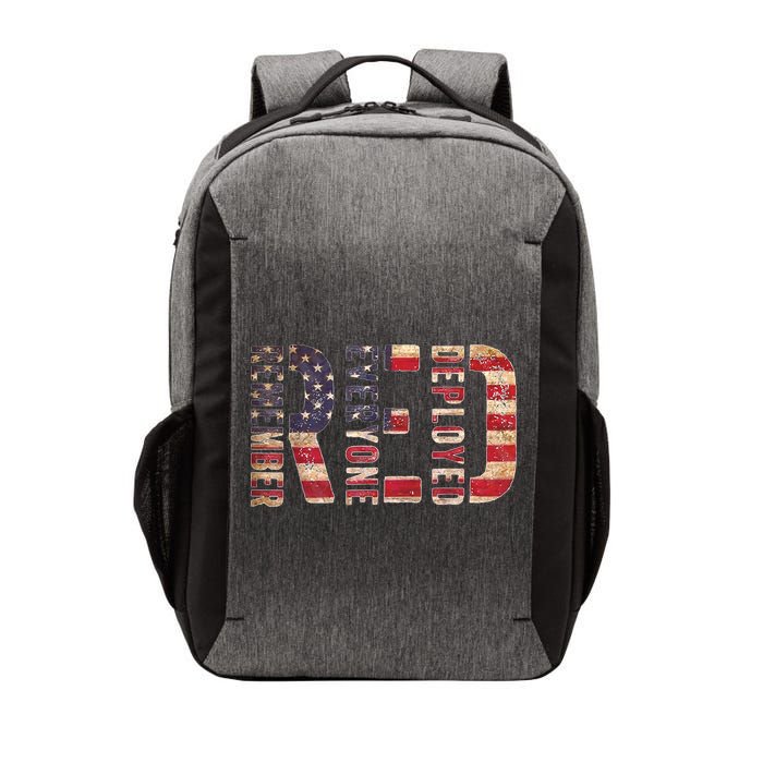 Red Fridays Remember Everyone Deployed American Flag Vector Backpack