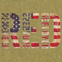 Red Fridays Remember Everyone Deployed American Flag Garment-Dyed Women's Muscle Tee
