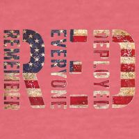 Red Fridays Remember Everyone Deployed American Flag Garment-Dyed Sweatshirt