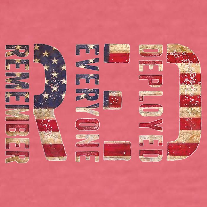 Red Fridays Remember Everyone Deployed American Flag Garment-Dyed Sweatshirt