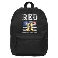 Red Friday Remember Everyone Deployed Every Friday Veterans 16 in Basic Backpack