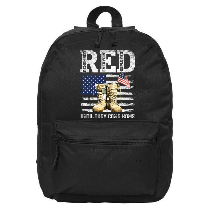 Red Friday Remember Everyone Deployed Every Friday Veterans 16 in Basic Backpack