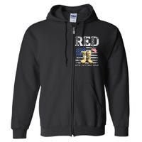 Red Friday Remember Everyone Deployed Every Friday Veterans Full Zip Hoodie