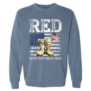 Red Friday Remember Everyone Deployed Every Friday Veterans Garment-Dyed Sweatshirt