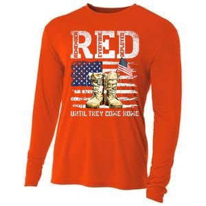 RED Friday Remember Everyone deployed every friday veterans Cooling Performance Long Sleeve Crew