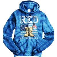 RED Friday Remember Everyone deployed every friday veterans Tie Dye Hoodie