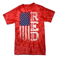 RED Friday Remember Everyone Deployed US Flag Army Vintage Tie-Dye T-Shirt