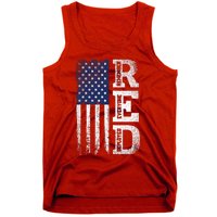 RED Friday Remember Everyone Deployed US Flag Army Vintage Tank Top