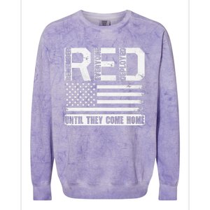 Red Friday Remember Everyone Deployed Retro Us Ar.My Military Colorblast Crewneck Sweatshirt