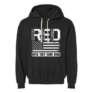 Red Friday Remember Everyone Deployed Retro Us Ar.My Military Garment-Dyed Fleece Hoodie