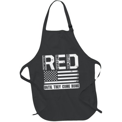 Red Friday Remember Everyone Deployed Retro Us Ar.My Military Full-Length Apron With Pockets