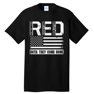 Red Friday Remember Everyone Deployed Retro Us Ar.My Military Tall T-Shirt